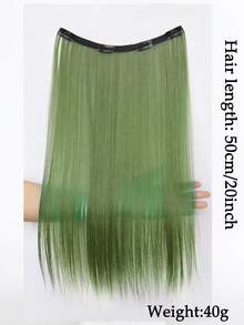 20 Zoll Mehrfarbige Farbverlauf Gerade Haarverlängerung, Clip-In Farbverlauf Haarverlängerungen für Frauen - Verschiedenfarbig - Übersicht 19