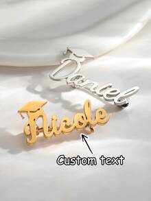 Customized Graduation Cap Brooch With Name, Personalized Graduation Celebration Gift, College Student Brooch, Minimalist Design, Elegant And Generous, Exclusive Gift, Holiday Gift, Gift For Family And Friends - Item 11 - View 1