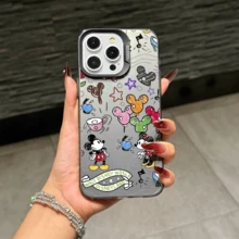 Disney Mickey Mouse Patterned Phone Case Featuring Colorful Balloons And Attractions. Compatible With IPhone 17, 16, 15, 14, 13, 12, And 11 Pro Models. Made Of TPU, With Shockproof Protection. A Perfect Gift For Family, Friends, Birthdays, Holidays, And Special Occasions Like Valentine's Day. - 紫色 - 查看 7