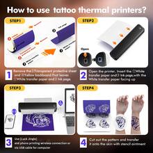 Marklife A4迷你纹身打印机，无线热敏便携式打印机，支持高清打印PDF文档，兼容iOS、安卓和Windows系统，无需墨水 - 彩色 - 查看 10