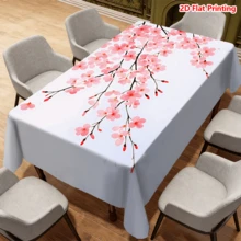 1/20pcs Tablecloth, Cherry Blossom Pattern, Spring Floral Design, Made Of Polyester Fabric, Woven, Suitable For Picnic, Camping, Wedding, Birthday, Buffet Restaurant, Home Decor - Multicolor - View 17