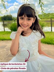 Young Girls Dresses - 米色 - 查看 5
