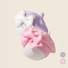 2pcs Kids Bow Beret Hat, Knitted Beanie For Boys And Girls, Suitable For Daily Use And Casual Outdoor Matching - Multicolor - View 8