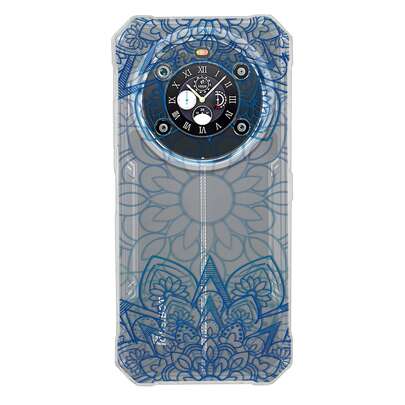 INSTACASE Funda para Fossibot Mandalas Azules Mandala Carcasa Para Mujer, Case Antigolpes TPU.