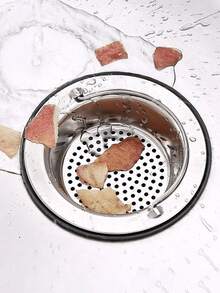 1pc Drain Hair Catcher With Handle, Stainless Steel Circular Drain Cover For Shower, Anti Sink Clogging, Floor Cover Shower Drain Hair Outlet Filter, For Bathroom Tub And Kitchen, Bathroom Tools Home Bathroom Decor Fall Decor Back To School - Multicolor - View 7