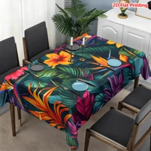 1/20 chiếc khăn trải bàn họa tiết hoa nhiệt đới, chất liệu polyester, dệt, màu sắc tươi sáng, thích hợp cho dã ngoại, cắm trại, đám cưới, sinh nhật, nhà hàng buffet, trang trí nhà cửa mùa xuân. - Nhiều màu - Xem 6