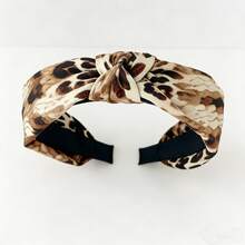 女士扭结发箍 - 异域风情蛇纹宽发箍，柔软弹力面料发饰，时尚扭结蛇纹设计发箍，舒适防滑，性感少女头饰，适合日常佩戴和派对，发带，发箍 - 彩色 - 查看 3