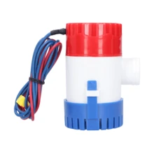 Bomba de sentina eléctrica sumergible DC semiautomática, 12V/24V, flujo 350/500/750/1100GPH, carcasa ABS resistente a impactos, eje inoxidable anticorrosivo, filtro con cierre fácil limpieza, diseño ergonómico, eficiente, baja corriente y ruido, uso prolongado, aplicaciones: drenaje, análisis agua marina, tratamiento aguas residuales, purificación, acuicultura, riego, limpieza superficies, industrias: medioambiental, médica, naval, pesca, industrial, agrícola, doméstica. - Rojo - Ver 6