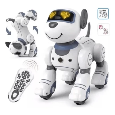 Perro Robot Interactivo Gris Fantastic Toys RC Baile y Recargable con Control
