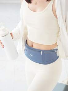 Unisex Sports Waist Bag, Suitable For Running, Outdoor Hiking, Fitness And Night Running, Can Fit Smartphone. Reflective Strips Design For Convenient Night Running. - Pink - View 1