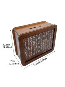 1个创意DIY小猪存钱罐 - （需手动组装）家居装饰配件，可重复使用的木制小猪存钱罐，适合预算管理、家居装饰、父亲节、母亲节、送给朋友、男女朋友、家人、老师、同事、万圣节、圣诞节的礼物（颜色/款式随机） - 彩色 - 查看 4