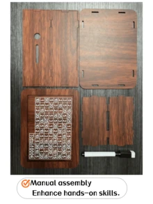 1pc Wooden Piggy Bank, Creative Handmade Gift (Piggy Bank Comes With 1 Erasable Pen) - Requires Manual Assembly, Exercises Hands-On Ability