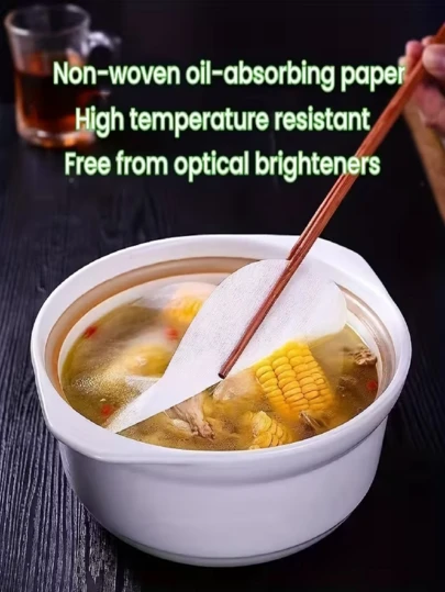 20pcs/50pcs Oil Blotting Paper, Baking Oil Absorbing Sheets, High Temperature Resistant Non-Woven Fabric, Kitchen Oil Absorbing Paper - White Grease Filter, Suitable For Soup, Fried Food And Frying - Easy To Clean, Absorbent, Great For Removing Grease From Pots And Pans, Kitchen Essentials | Modern Kitchen Supplies | Paper, Grease Removal Tool | Kitchen Roll Paper, Kitchen Tools And Utensils, With Sugar Lid Bowl, Hanging Food Storage Sealing Paper, Plastic Oil Beads, Cooking Necessities