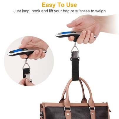 Portable Digital Luggage Scale 50kg 10g LCD Hanging Luggage Scale Electronic Digital Weight Scale For Travel Household