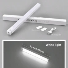 1 قطعة ضوء خزانة بمستشعر حركة قابل للشحن عبر USB، ضوء ليلي لغرفة النوم، ضوء دافئ/أبيض، مصباح ليلي قابل للشحن لاسلكي عبر USB، ضوء خزانة داخلي، ضوء خزانة لاصق مغناطيسي، مناسب للمطبخ والخزانة والسلالم - متعدد الألوان - مشاهدة 20