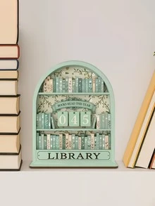 Rastreador de lectura de libro retro 2D, decoración de conteo anual de libros - El rastreador de lectura de este año puede rastrear hasta 999 libros. Con base para DIY. Adecuado para libros de oficina, libros modernos, estructura resistente, decoración de estantería, regalos para amantes de los libros, exhibición y almacenamiento de libros, exhibición de recuento de estantería y regalos de desafío de lectura. Adecuado para lectores, maestros, escritores y entusiastas de los libros. - Multicolor - Ver 3