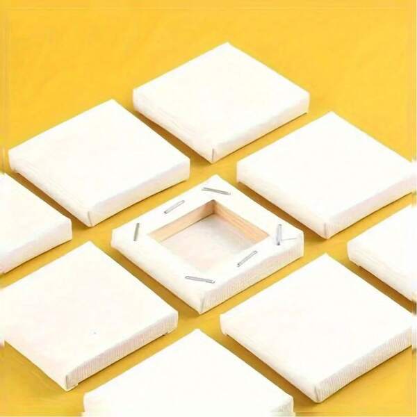 10pcs Mini Oil Painting/Watercolor Canvas Boards - Ideal For Small Art Projects