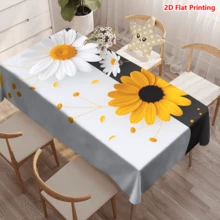 Bộ 20 khăn trải bàn họa tiết hoa cúc và hướng dương mùa xuân, thích hợp cho dã ngoại, cắm trại, đám cưới, sinh nhật, tiệc buffet, làm từ polyester, dệt, trang trí nhà cửa. - Nhiều màu - Xem 5