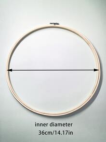 1个可调节银色竹制绣绷，捕梦网绣绷尺寸：8厘米/10厘米/13厘米/15厘米/18厘米/20厘米/23厘米/25厘米/27厘米/30厘米/34厘米/36厘米/40厘米