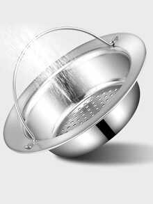 1pc Drain Hair Catcher With Handle, Stainless Steel Circular Drain Cover For Shower, Anti Sink Clogging, Floor Cover Shower Drain Hair Outlet Filter, For Bathroom Tub And Kitchen, Bathroom Tools Home Bathroom Decor Fall Decor Back To School - Multicolor - View 10