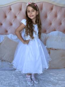 Young Girls Dresses - 白色 - 查看 4