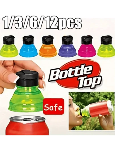 1/3/6/12pcs Reusable Can Lids, Beverage Can Covers - Anti-Spill And Anti-Insect, Keep Drinks Fresh, Fit Standard Soda, Beer, Juice Cans, Great For Picnics, Beach Parties And Gatherings