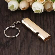1/2件裝 160dB 大音量雙孔鋁合金口哨鑰匙圈，戶外求救工具，龐克風 PU 塗層，方便攜帶，適合露營、登山、徒步、戶外工具、旅行、攀岩、教練使用 - 彩色 - 查看 8