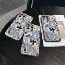 Disney Mickey Mouse Patterned Phone Case Featuring Cheerful Balloons And Iconic Castle Designs. Compatible With IPhone 17, 16, 15, 14, 13, 12, And 11 Pro Models. Made Of TPU With Shockproof Protection. A Delightful Gift For Family, Friends, Birthdays, Holidays, And Special Occasions. - Màu Đỏ Sâu - Xem 4