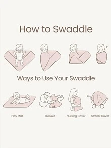 1pc Soft Cotton Floral Baby Blanket, Sweet Ruffle Edge Infant Cotton Blanket - Multicolor - View 9