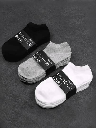 5/10/20/30 par herr vadderade fotledsstrumpor, lågt skurna bekväma fritidsstrumpor, lämpliga för sport, fritid, pendling, andningsbara lågt skurna bekväma fritidsstrumpor för sommarbruk