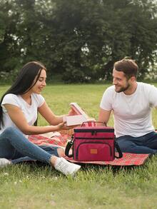 1Pc Large-Capacity Insulated Bag, Thermal Lunch Boxes, Lunch Boxes, Bento Boxes, Back To School, Portable Lunch Boxes, Large-Capacity Cooler Bags, Picnic Bags, Insulated Lunch Box Bags, Suitable For Students And Office Workers In Schools, Classrooms - Multicolor - View 8