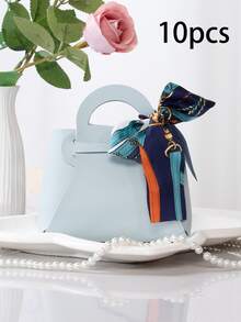 10/5件套仿皮礼品袋,带蝴蝶结丝带,迷你手提袋,适用于婚礼派对糖果包装,也适用于婚礼、生日、公司礼品、节日派对、可重复使用、员工答谢礼品包装、派对回礼、茶话会礼品包装 - 彩色 - 查看 18