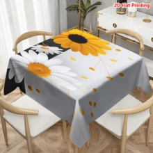 Bộ 20 khăn trải bàn họa tiết hoa cúc và hướng dương mùa xuân, thích hợp cho dã ngoại, cắm trại, đám cưới, sinh nhật, tiệc buffet, làm từ polyester, dệt, trang trí nhà cửa. - Nhiều màu - Xem 8