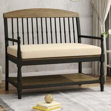 室内外防紫外线长凳垫 – 黑色，100*50*8 厘米 | 土耳其椅垫 - 杏色 - 查看 3