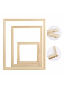 Marco de madera DIY de 30x40 cm, 40x60 cm, 50x70 cm, adecuado para lienzo, pintura al óleo, arte de pared, pintura de diamantes, tiras de madera con ensamble de espiga y mortaja, pinceladas gruesas, lienzo estirado, práctica, marco interior de madera, decoración del hogar para sala de estar y dormitorio, regalo, cumpleaños, graduación - Multicolor - Ver 2