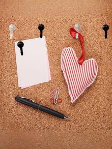 1SET Push Pin Hooks, Plastic Heads Cork Board Hooks Decorative Thumb Tacks Hook For Photo Wall, Bulletin Board, Home Wall, Home Office School Supplies (50 Pcs) - Multicolor - View 7