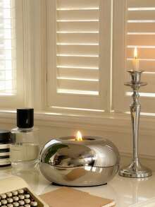 现代树脂球形烛台装饰茶蜡烛台，家居美学，北欧简约桌面摆件，适用于客厅、卧室、浴室和办公室，时尚乔迁礼物，营造温馨氛围，多功能装饰，适合节日派对和日常休闲。 - 彩色 - 查看 7