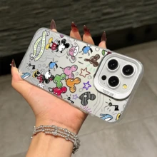 Disney Mickey Mouse Patterned Phone Case Featuring Colorful Balloons And Attractions. Compatible With IPhone 17, 16, 15, 14, 13, 12, And 11 Pro Models. Made Of TPU, With Shockproof Protection. A Perfect Gift For Family, Friends, Birthdays, Holidays, And Special Occasions Like Valentine's Day. - 紫色 - 查看 11