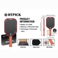 HTPICK 1pc T700 Carbon Fiber Pickleball Paddle - Purple & Black Logo, Cold-Pressed Texture, High Density Feel, Shock Absorption, Offensive Quick Swing, Suitable For School, Club, Gym Sports Equipment - Multicolor - View 19