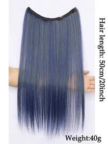 20 Zoll Mehrfarbige Farbverlauf Gerade Haarverlängerung, Clip-In Farbverlauf Haarverlängerungen für Frauen - Verschiedenfarbig - Übersicht 14