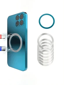 Shiny Wireless Magnetic Coil With Mirror Magnetic Ring And Magnetic Suction Cup. Ultra-Thin Design, Suitable For Makeup And Touch-Up. Universal Magnetic Ring Sticker, Shiny Magnetic Makeup Mirror, Magnetic Ring, Phone Holder Conversion Kit. Suitable For All Mobile Devices. The Perfect Mobile Phone Accessory Gift For Family And Friends. Multiple Styles Available.