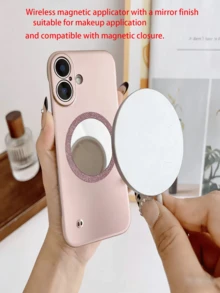 Shiny Wireless Magnetic Coil With Mirror Magnetic Ring And Magnetic Suction Cup. Ultra-Thin Design, Suitable For Makeup And Touch-Up. Universal Magnetic Ring Sticker, Shiny Magnetic Makeup Mirror, Magnetic Ring, Phone Holder Conversion Kit. Suitable For All Mobile Devices. The Perfect Mobile Phone Accessory Gift For Family And Friends. Multiple Styles Available.