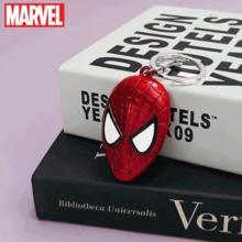 Marvel 蜘蛛侠面具金属钥匙扣，超级英雄配饰，粉丝收藏礼物，漫威角色扮演新奇物品，完美适用于钥匙扣、背包等。合金材质，轻巧便携，适合日常使用和特殊场合。漫威官方授权。 - 紅色 - 查看 5