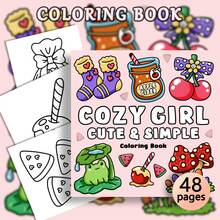 48 Páginas - 230g, Livro de Colorir Sapo de Lótus Quente e Doce, Estilo de Cura Quente, Formato de Sapo de Lótus, Esquema de Cores Verde e Branco, Com Detalhes de Gota de Água, Coloração Reconfortante, Adequado para Papelaria, Suprimentos Escolares, Presente Perfeito para Meninas, Temporada de Casamento, Dia das Mães - Garota Aconchegante - Visão 2