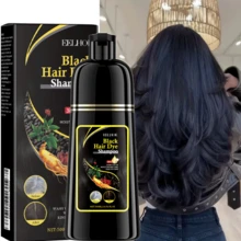 500ml Black Hair Dye Shampoo, Men's And Women's Three In One Hair Dye Shampoo, Herbal Ingredients Cover Gray Hair Quickly, Dye Hair For A Long Time, Moisturize Without Irritation,Semi-Permanent Hair Color Shampoo,Plant Extraction Hair Color Dye,Available In Black And Brown ,Natural Herbal Hair Dyeing Shampoo,Music Festival/ Party/Concert/ Carnival/ Masquerade Hair Products,Travel Essential,Fathers Day Gift - Multicolor - View 5