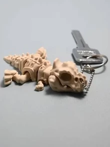 1pc 3D Printed Tyrannosaurus Rex Keychain Pendant - Dinosaur Skeleton - Unique Keychain/Movable Jaw/Brontosaurus Skeleton Pendant/Movable Joints/Backpack Pendant/Christmas Pendant Gift, Perfect Gift For Family And Friends - Multicolor - View 9