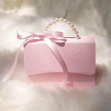 10个粉色珍珠纸礼盒，适合用作婚礼回礼、伴娘礼物、派对礼物，配有丝带，是情人节、新娘送礼会、婴儿送礼会及其他特殊场合的理想礼物。 - 彩色 - 查看 6
