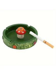 1pc Mushroom Shaped Resin Ashtray, Creative Office Living Room Coffee Table Home Decor Craft, Gift For Boyfriend On Valentine's Day, Girlfriend On Valentine's Day - Multicolor - View 8