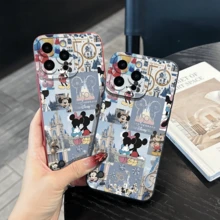 Disney Mickey Mouse Patterned Phone Case Featuring Cheerful Balloons And Iconic Castle Designs. Compatible With IPhone 17, 16, 15, 14, 13, 12, And 11 Pro Models. Made Of TPU With Shockproof Protection. A Delightful Gift For Family, Friends, Birthdays, Holidays, And Special Occasions. - Màu Đỏ Sâu - Xem 5