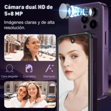 Mini teléfono, teléfono inteligente ultrafino, 3 GB + 32 GB, Android 10, 2,95 pulgadas, cámara dual HD de 5 MP + 8 MP, teléfono inteligente de 8 MP + 5 MP, 3500 mAh, WIFI, compatible con SIM, admite llamadas de voz, videollamadas, toma de fotografías, regalo para niños, Navidad, regalo de cumpleaños, regalo de vacaciones, - Tipo de Enchufe A USA (110-127V) - Ver 2
